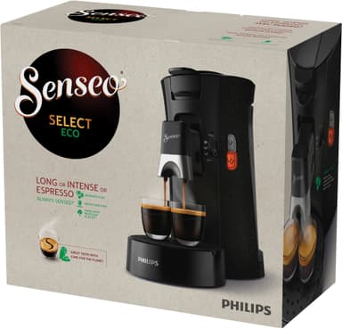 Senseo Select ECO kaffemaskin CSA240/21 (sort/hvitflekket)