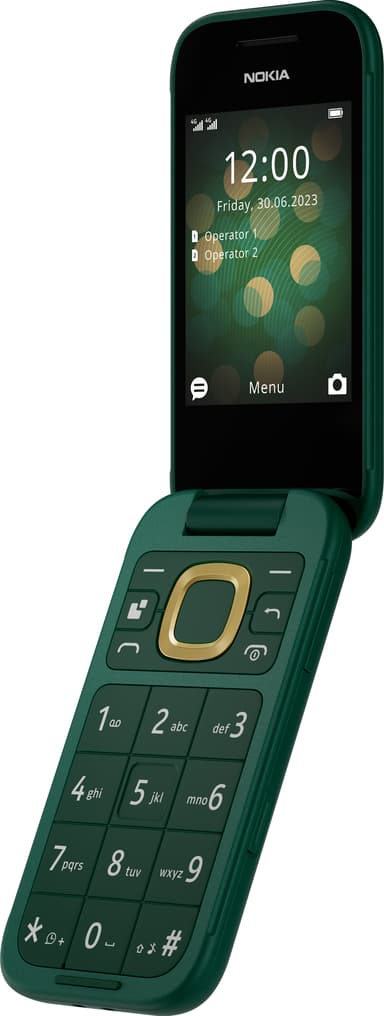 Nokia 2660 Flip mobiltelefon (grønn)