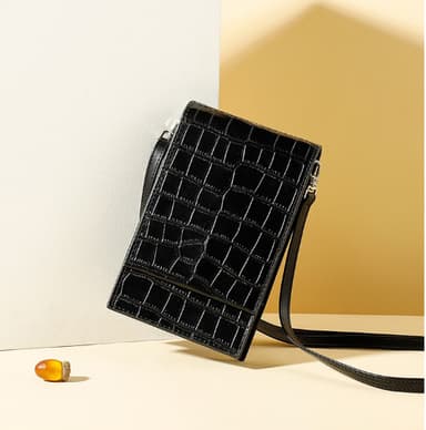 Justerbar Crossbody mobiltelefonväska Sort