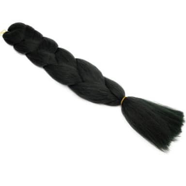 INF Jumbo braid hair extensions twist flette hår Sort