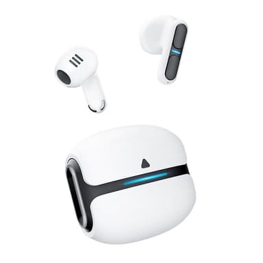 Trådløse ørepropper Bluetooth 5.3 ENC støyreduksjon lang batterilevetid IP65 Hvit