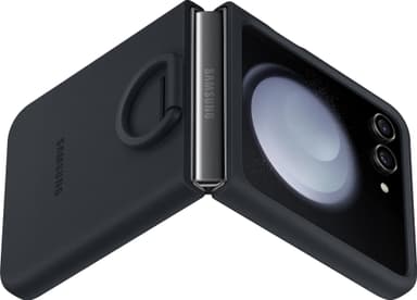 Samsung Galaxy Z Flip 5 silikondeksel med ring (blå)