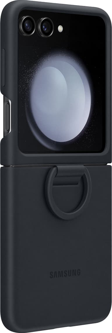 Samsung Galaxy Z Flip 5 silikondeksel med ring (blå)