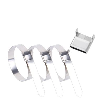 Buntbandsspänne 304 rostfritt stål 100-pack Sølv 12 mm