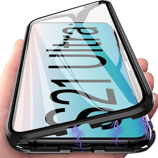 INF Samsung Galaxy S21 Ultra-deksel i herdet glass med metallramme
