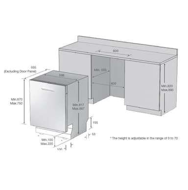 Samsung Chef Collection oppvaskmaskin DW60J9970BB