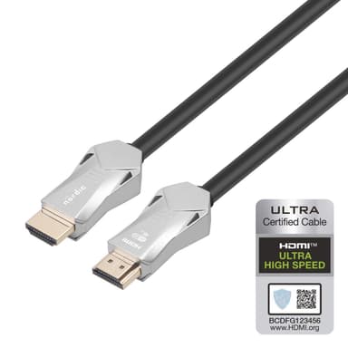 NÖRDIC-SERTIFISERT KABLER 5m Ultra High Speed ​​​​HDMI 2.1 8K 60Hz 4K 120Hz 48Gbps Dynamic HDR eARC VRR gullbelagte kontakter