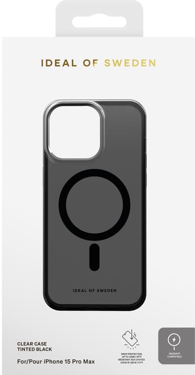 iDeal of Sweden MagSafe Clear deksel til iPhone 15PM (Tinted Black)