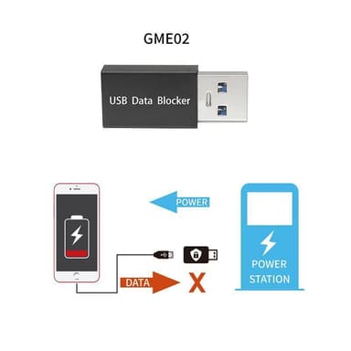 NÖRDIC USB-A til A datablokkeringsadapter 5V2A 10W