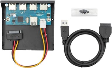NÖRDIC 3,5"" Floppy frontpanel 4xUSB3.0 5Gbps 20pin-kontakt