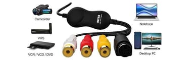 Ezcap USB2.0 UVC analog til digital videoopptak