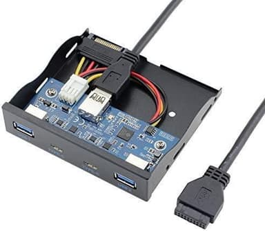 NÖRDIC 3,5"" Floppy frontpanel 2xUSB-C 5Gbps 2xUSB3.0 20pin kontakt