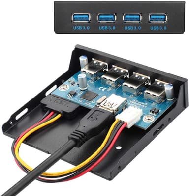 NÖRDIC 3,5"" Floppy frontpanel 4xUSB3.0 5Gbps 20pin-kontakt