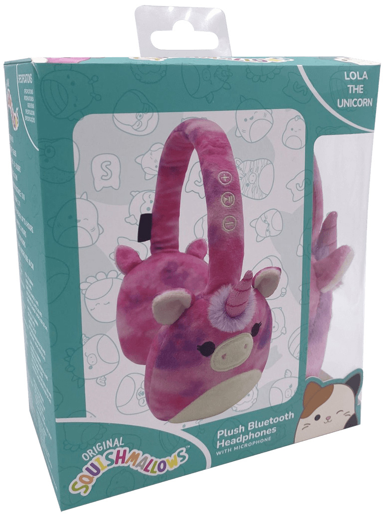 Squishmallows Plush trådløse on-ear hodetelefoner (lola)
