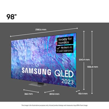 Samsung 98" Q80C 4K QLED Smart TV (2023)