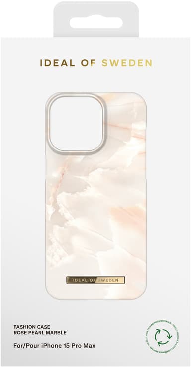 iDeal of Sweden Fashion deksel til iPhone 15PM (Rose Pearl Marble)