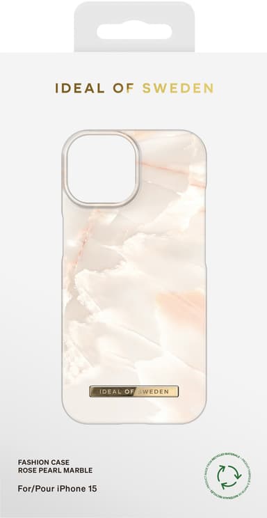 iDeal of Sweden Fashion deksel til iPhone 15 (Rose Pearl Marble)
