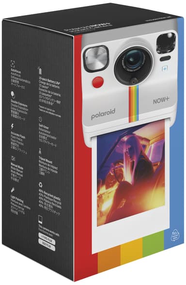 Polaroid Now + Gen 2 analogt kamera (hvit)