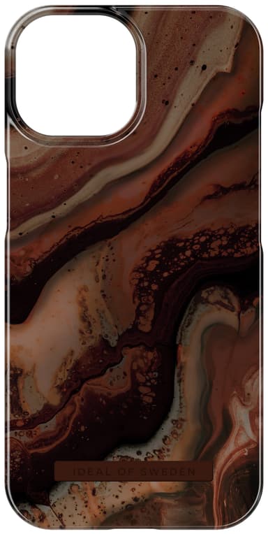 iDeal of Sweden Fashion deksel til iPhone 15 (Dark Amber Marble)