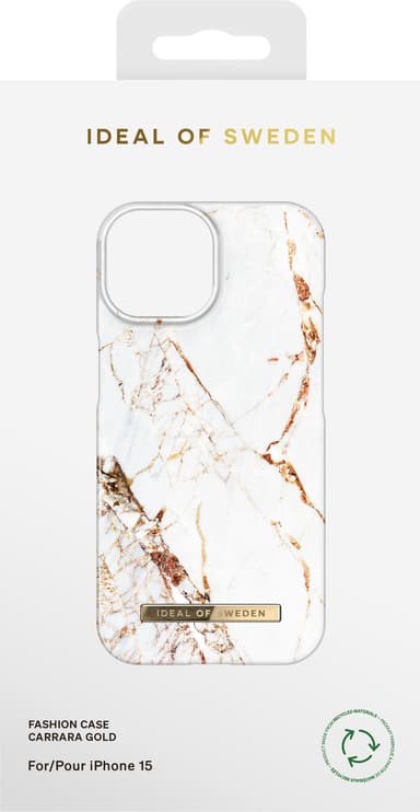 iDeal of Sweden Fashion deksel til iPhone 15 (Carrara Gold)