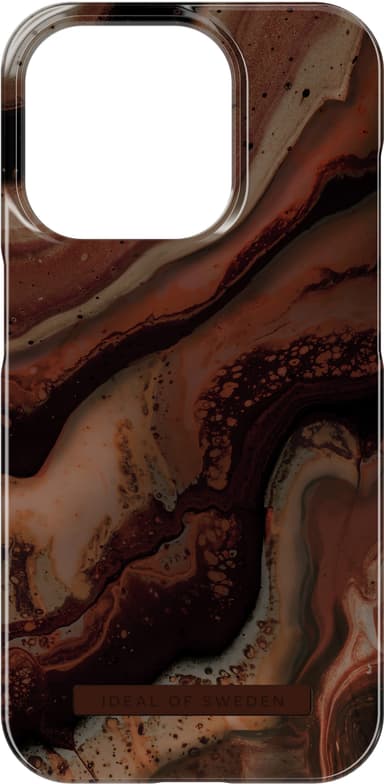 iDeal of Sweden Fashion deksel til iPhone 15PR (Dark Amber Marble)