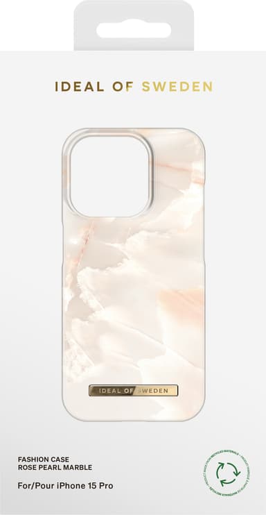 iDeal of Sweden Fashion deksel til iPhone 15PR (Rose Pearl Marble)