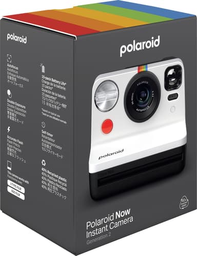 Polaroid Now Gen 2 analogt kamera (sort / hvit)