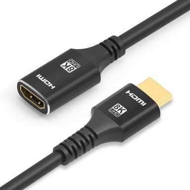 NÖRDIC HDMI skjøtekabel 1m 8K60Hz 4K144 HDMI 2.1 48Gbps Ultra High Speed ​​​​HDMI