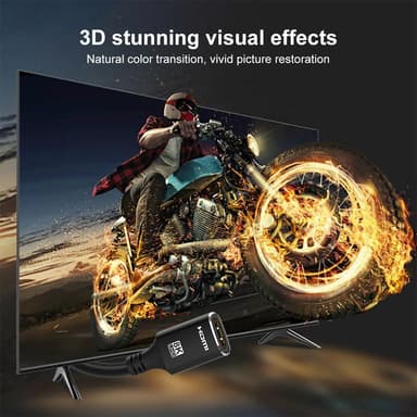 NÖRDIC HDMI skjøtekabel 1m 8K60Hz 4K144 HDMI 2.1 48Gbps Ultra High Speed ​​​​HDMI