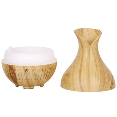 Luftfuktare/Aroma Diffuser med 7 LED och timer, Mörkt trä