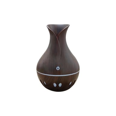 Luftfuktare/Aroma Diffuser med 7 LED och timer, Mörkt trä