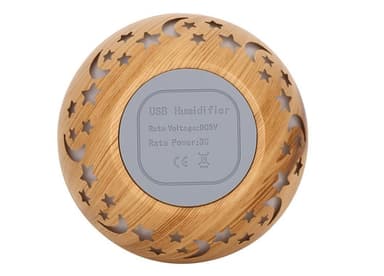 Luftfukter/Aroma Diffuser med 7 LED og timer, Lyst tre