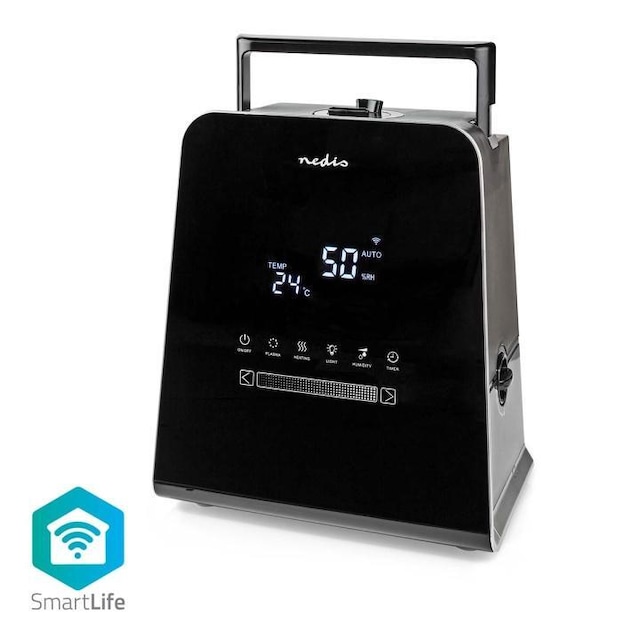 Nedis SmartLife-Luftfukter | 110 W | With Cool and Warm Mist | 5.5 l | Hygrometer | Timer | Fjernkontroll | Natt modus | Sort