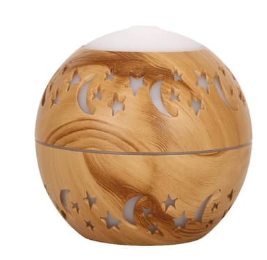 Luftfukter/Aroma Diffuser med 7 LED og timer, Lyst tre