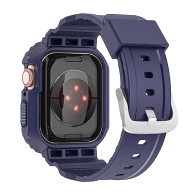 Klokkebånd med Watch Case TPU Mørke blå 44 / 45 mm Apple Watch 5 / 6 / 7
