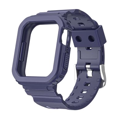 Klokkebånd med Watch Case TPU Mørke blå 44 / 45 mm Apple Watch 5 / 6 / 7