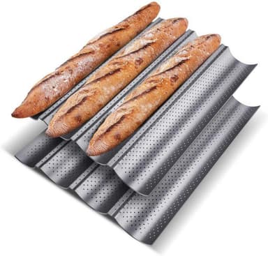 Stekebrett for 4 baguetter 38x33 cm