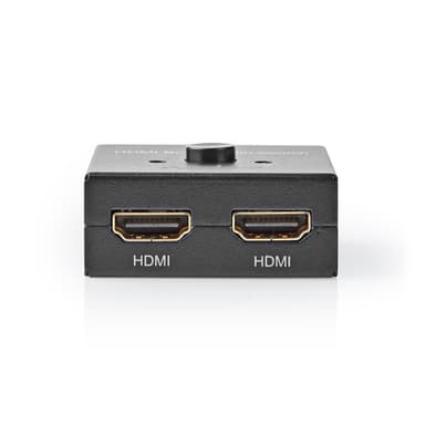 Nedis HDMI ™ Switch | 3-Port port(s) | 1x HDMI ™ -inngang / 2x HDMI™ Inngang | 1x HDMI ™ -utgang / 2x HDMI ™ -utgang | 4K@60Hz | 6 Gbps | Metall | Antrasitt