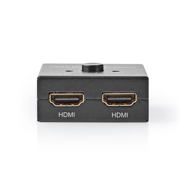 Nedis HDMI ™ Switch | 3-Port port(s) | 1x HDMI ™ -inngang / 2x HDMI™ Inngang | 1x HDMI ™ -utgang / 2x HDMI ™ -utgang | 4K@60Hz | 6 Gbps | Metall | Antrasitt