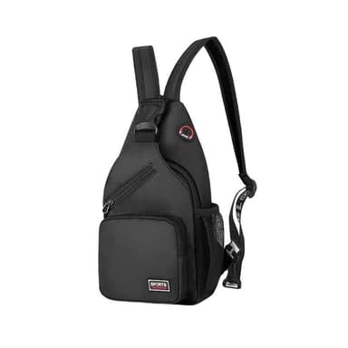 Multifunksjonell crossbody bag ryggsekk Sort