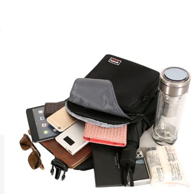 Multifunksjonell crossbody bag ryggsekk Sort
