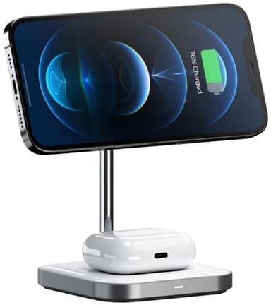 Satechi Magnetic 2-i-1 trådløst ladestativ