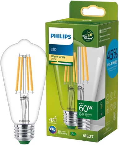 Philips LED Spiral Filament ST64 Edisonform 4W = 25W E27 Gold 250lm extra warmweiß 1800K DIMMBAR Philips LED Spiral Filament ST64 Edisonform 4W = 25W E27 Gold 250lm extra warmweiß 1800K DIMMBAR