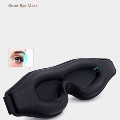 3D sovende øyemaske Sort