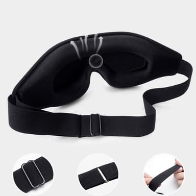 3D sovende øyemaske Sort