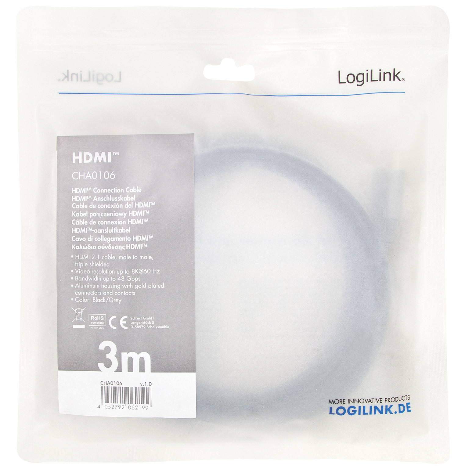 HDMI-kabel Ultra High Speed 8K/60 4K/120Hz 3m