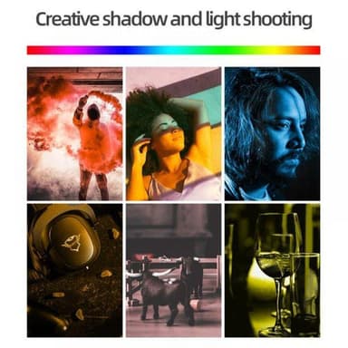 INF Bordlampe ""Sunset"" med 16 RGB farger og fjernkontroll, sort