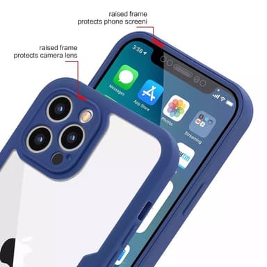 Telefonveske med skjermbeskytter Blå iPhone13 Pro