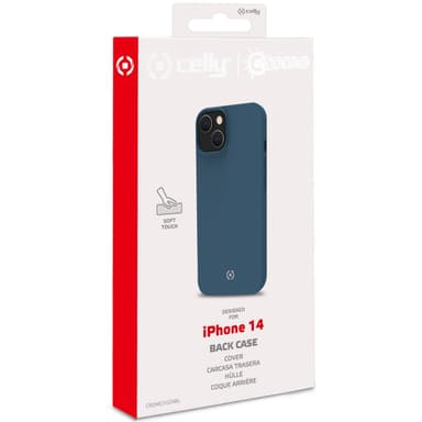 Celly Cromo Soft gummideksel iPhone 14 Blå