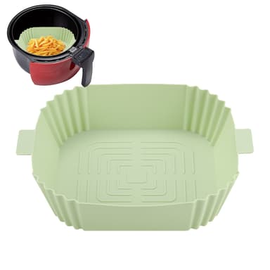 Silikonskål til Air Fryer 16,5x19,5 cm Grønn